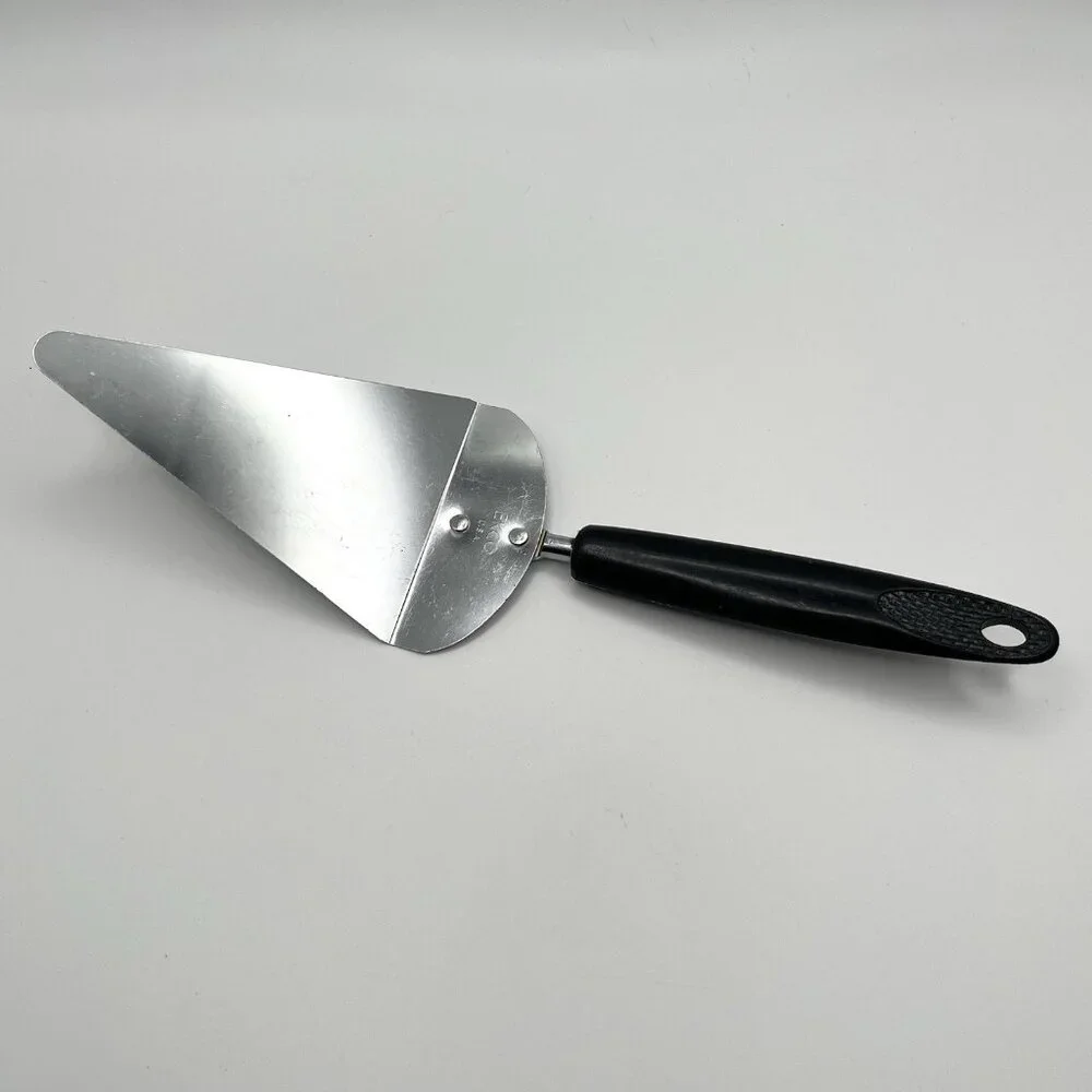 Vintage EKCO USA Pie Cake Server Black Handle Stainless Steel Kitchen Utensil
